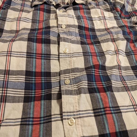 Boys white/blue/red button up - Picture 6 of 6